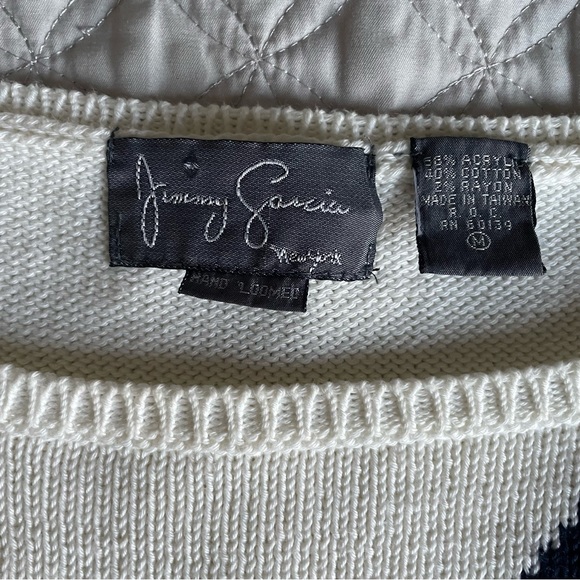 Vintage Jimmy Garcia Hand Loomed Abstract Floral Sweater • Size Medium - Picture 15 of 15